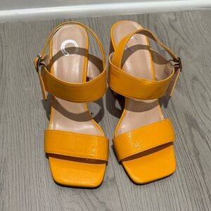 Journee Collection Yellow Heeled Sandals